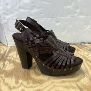 Zodiac Maddy Y2K Platform Sandals Chunky Block Heel Shoes Retro Women's 8.5M